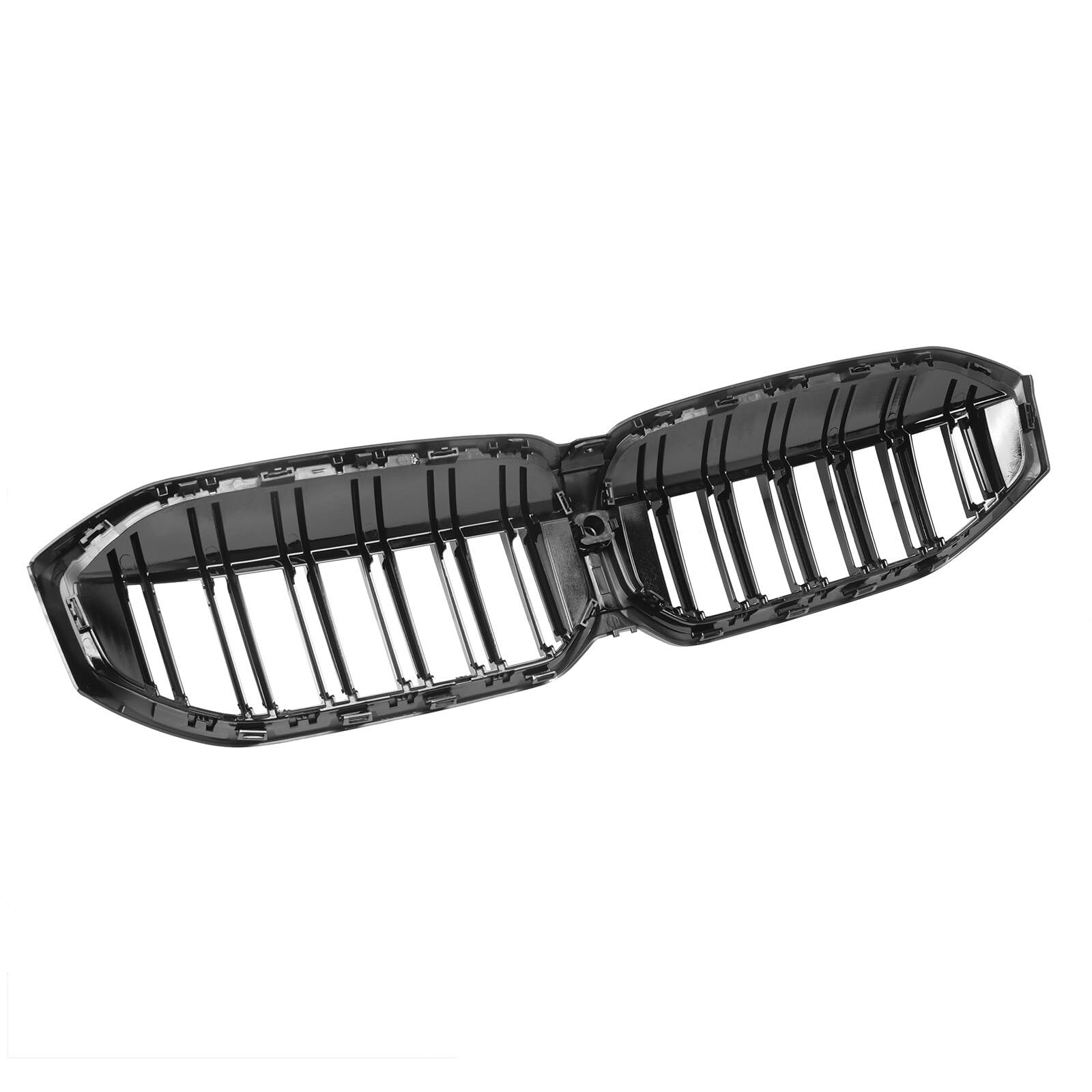 Sport Kühlergrill Nieren kompatibel mit BMW 3er G20 G21 Bj. 2022-2025 LCI Doppelsteg Glanz Schwarz Grill