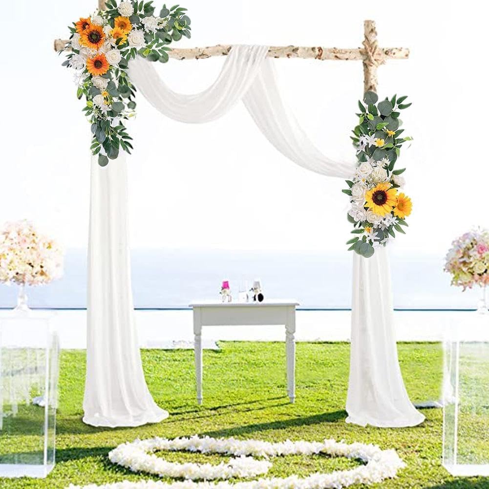 Wedding Arch Flower Set, Artificial Roses Boho Decor, Draping Arrangements for Ceremony, Party, Reception