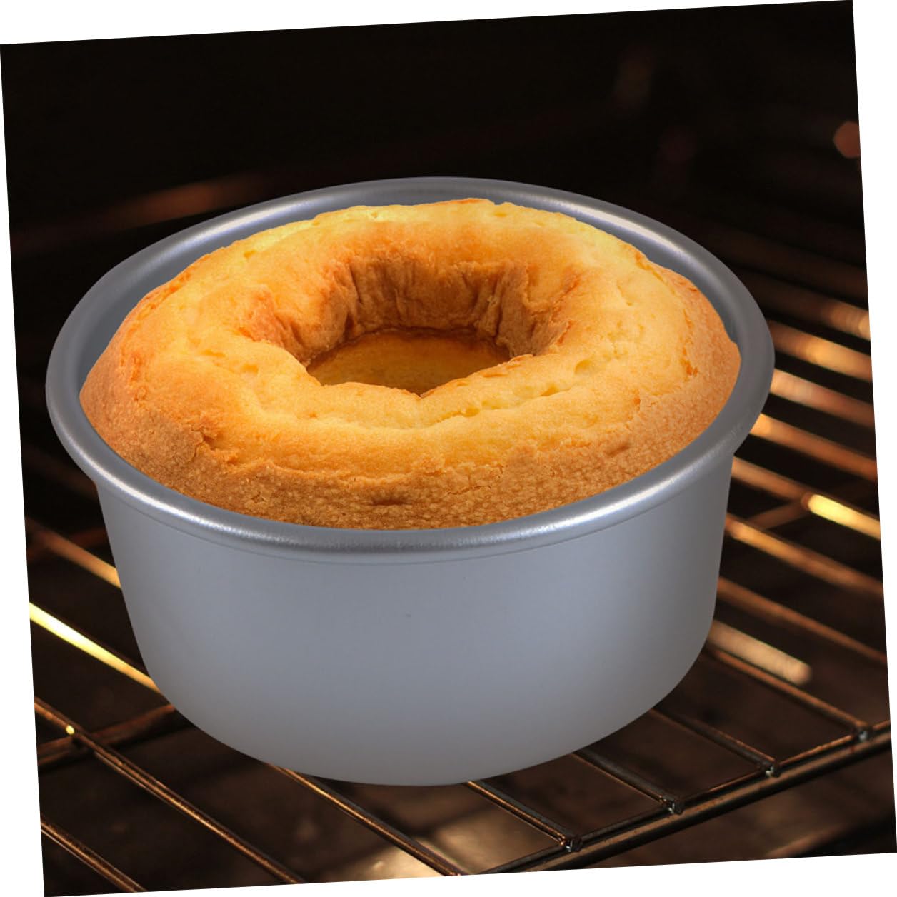 DOITOOL 8 piezas Molde Redondo para Bizcochos con Fondo Desmontable de Aleación de Aluminio Anodizado para Horno Repostería Pastelería Uniforme y Resistente
