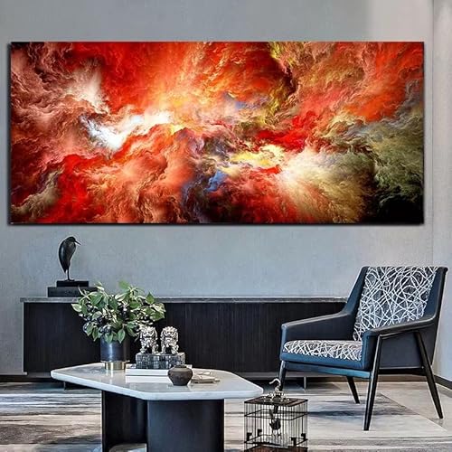 IHHGNB Aurora Scenery Cloud Abstract Art Poster Stampa su tela
