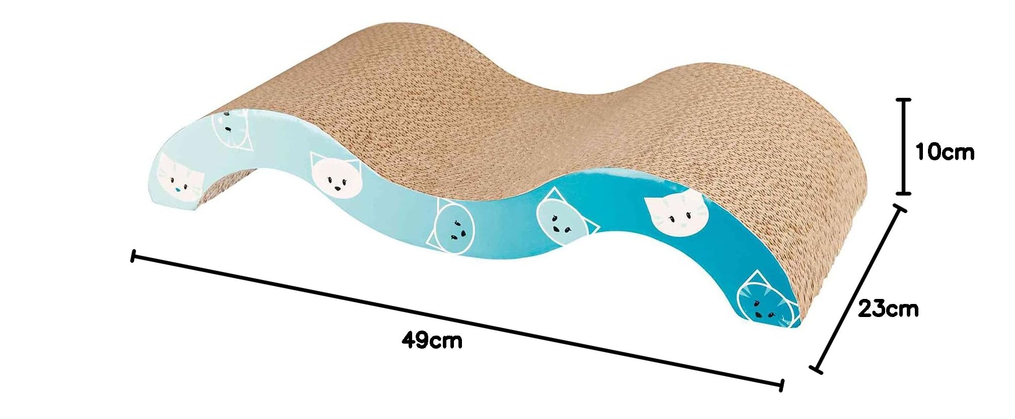 TRIXIE 48001 drapak Mimi, karton, kocimiętka, 50 × 9 × 23 cm, niebieska