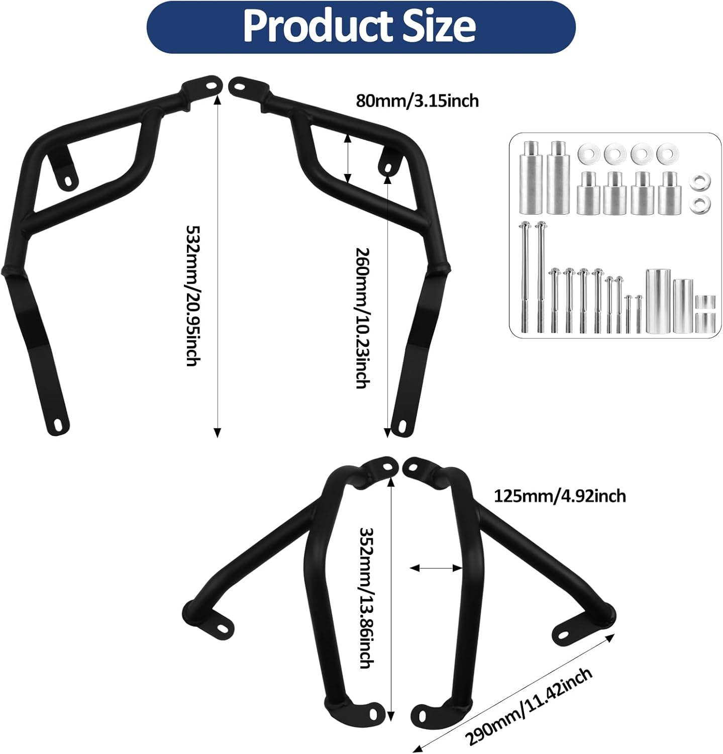 Highway Crash Bars Engine Guard for CFMOTO CF Moto 700MT MT700 MT 700 MT 2024 2025 Motorcycle Protection from Drops Accessories
