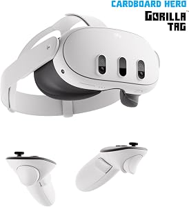 Meta Quest 3 512 GB – Die leistungsstärkste Quest – Ultimative Mixed-Reality-Erlebnisse – Gorilla Tag Cardboard Hero Bundle – Amazon Exclusive