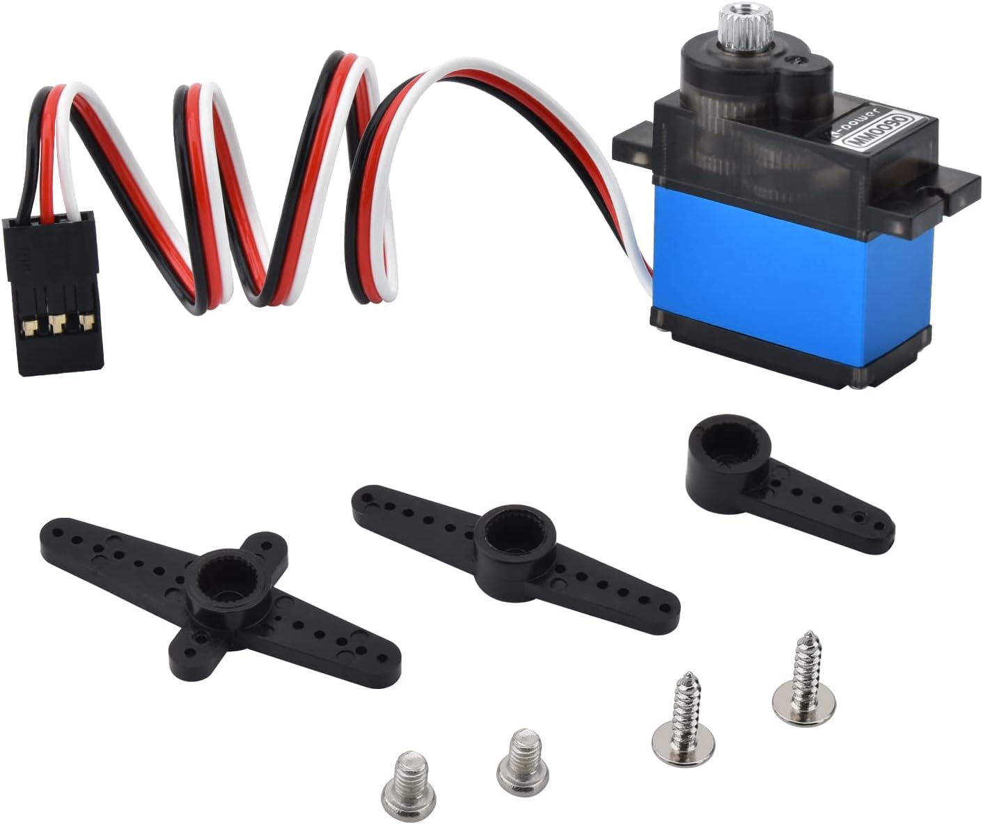 3PCS MM0090 3KG Analog RC Servo,Micro Servo with Metal Gear Half Aluminum Case for RC Toy Parts,Mini Servo Motor for RC Airplane/Helicopter/Car/Boat/Arduino Project