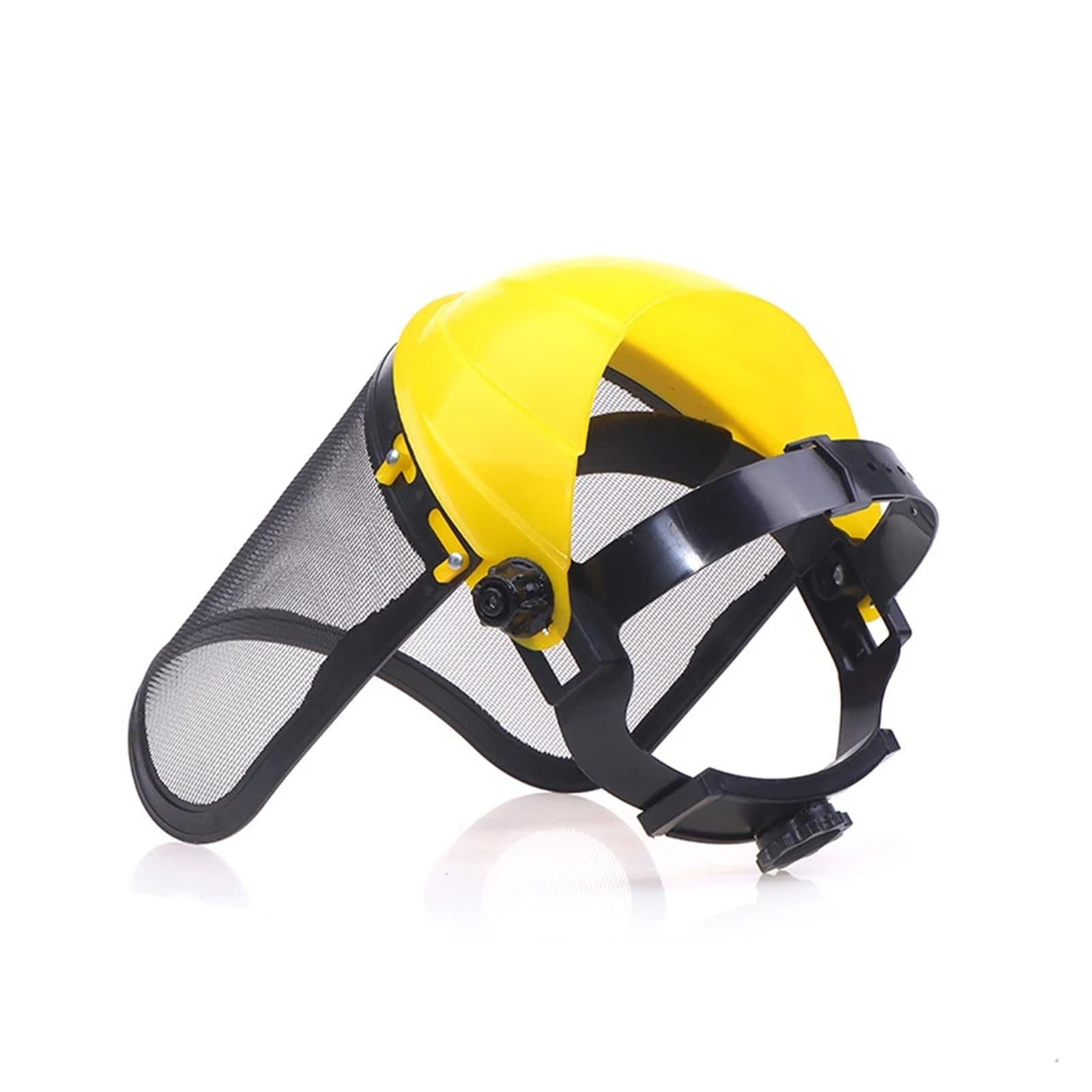 Compatible con desbrozadora Universal, Casco de Seguridad de Malla de Cara Completa, Casco Protector de Registro Forestal(A)