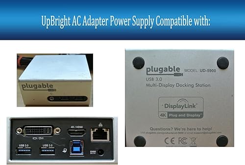 Miniatura 3 de UpBright Adaptador de 5 V CA/CC compatible con UD-3000 UD-3900 UD-5900 UD3000 UD3900 UD5900 Pro 8 UD-PRO8 USB3.0 Estación de acoplamiento de video