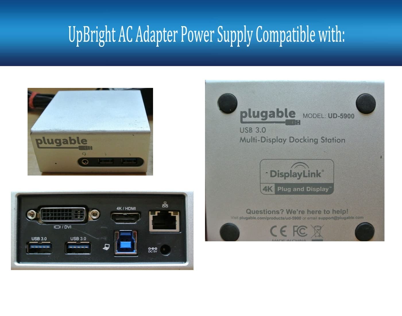 Adaptador Ac/dc 5v Para Plugable Ud-3000 Ud-3900 Ud-5900 - | Meses Sin Interés - Foto 4