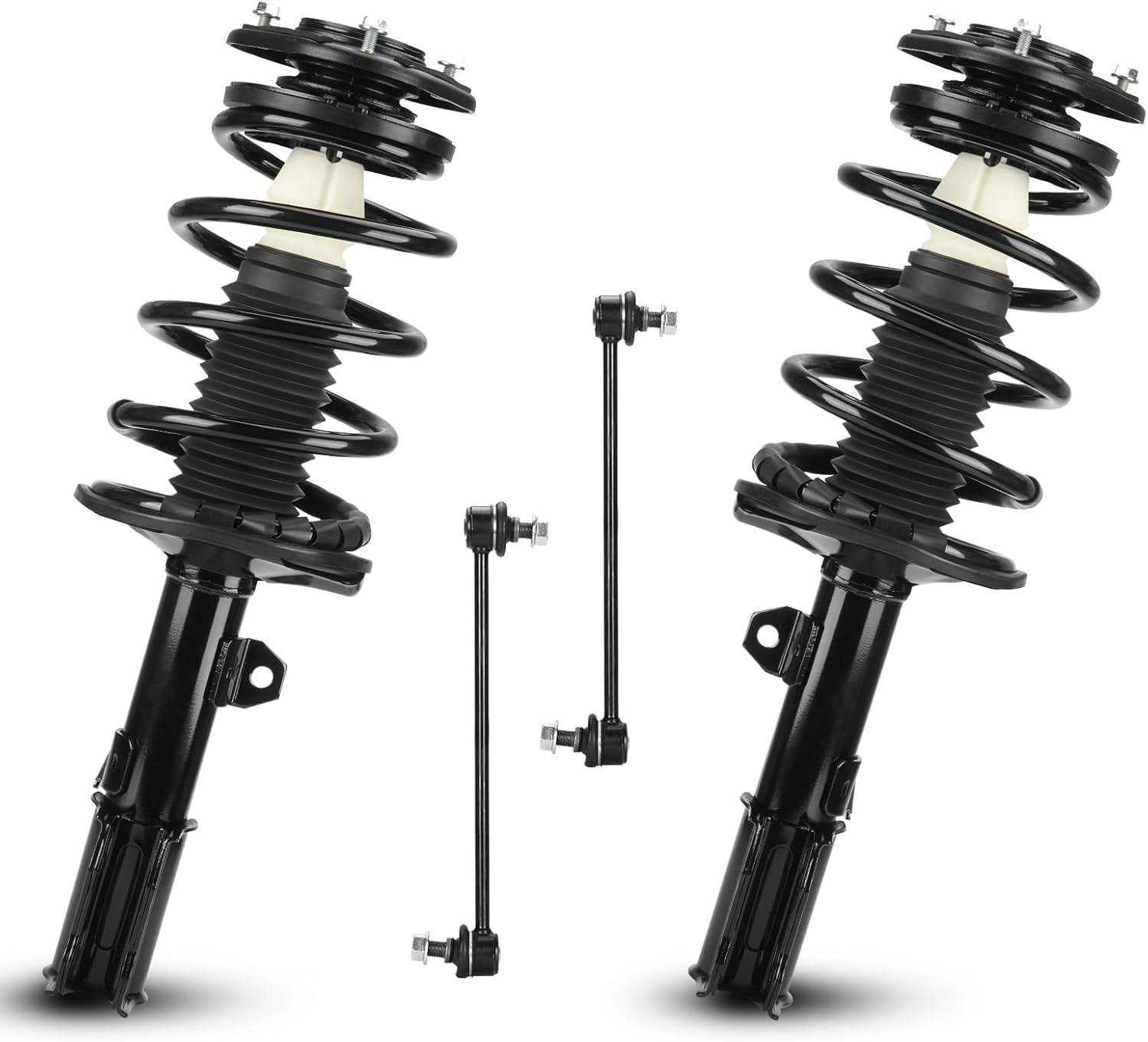 Front Left and Right Complete Strut Spring Shock Absorber + Sway Bar Links Kit Fit for Toyota Corolla 2003 2004 2005 2006 2007 2008, Replace 172115 172114 K90433 K80230, 4PCS