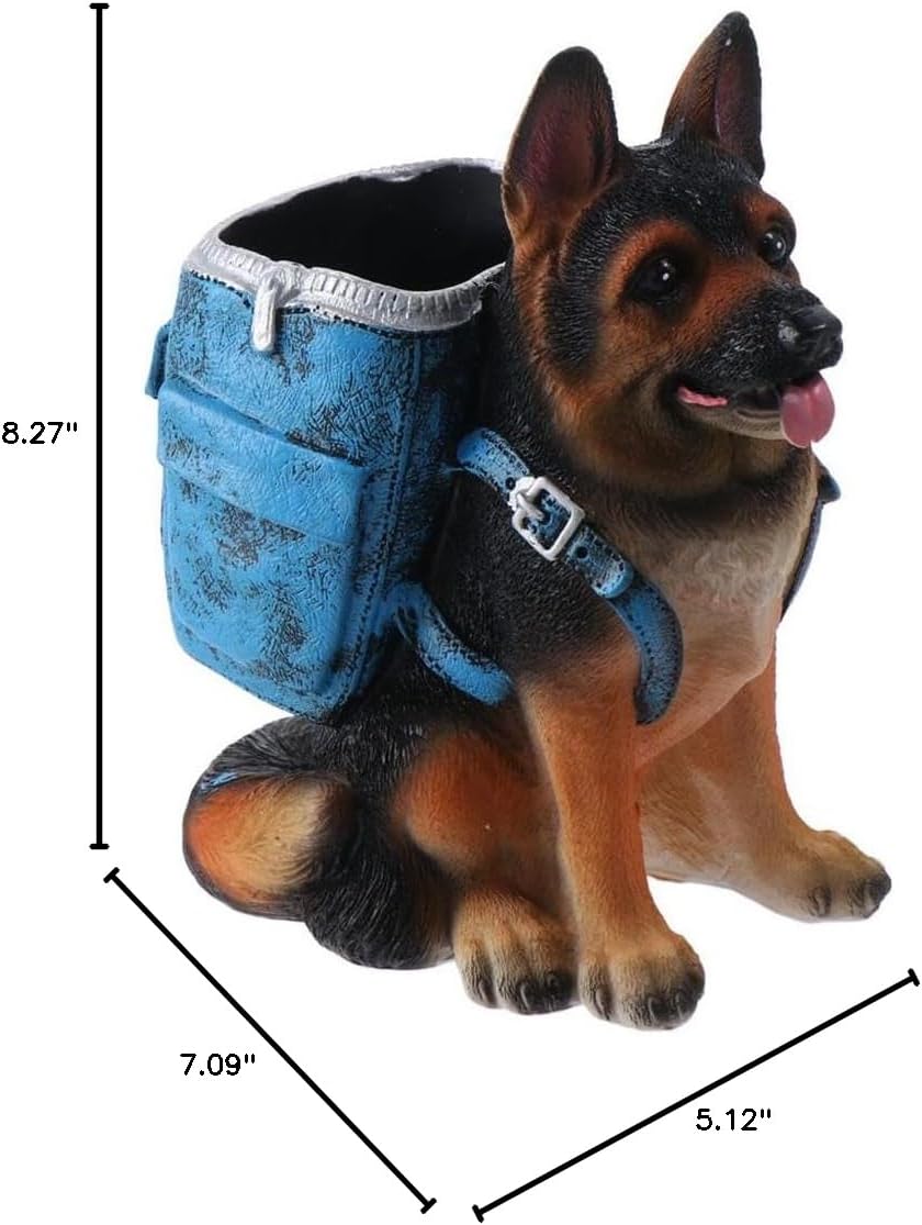 Cute Dog Pen Holder, Pen Pencil Cup Organizer, Desk Accessories, for for Home Office(German shepherd)