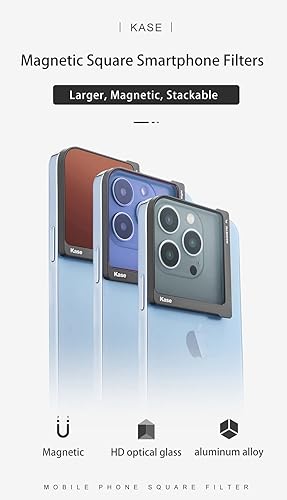 Miniatura 3 de Kase ND1000 10 parada ND Universal Magnetic Smartphone Filtro Vidrio Óptico