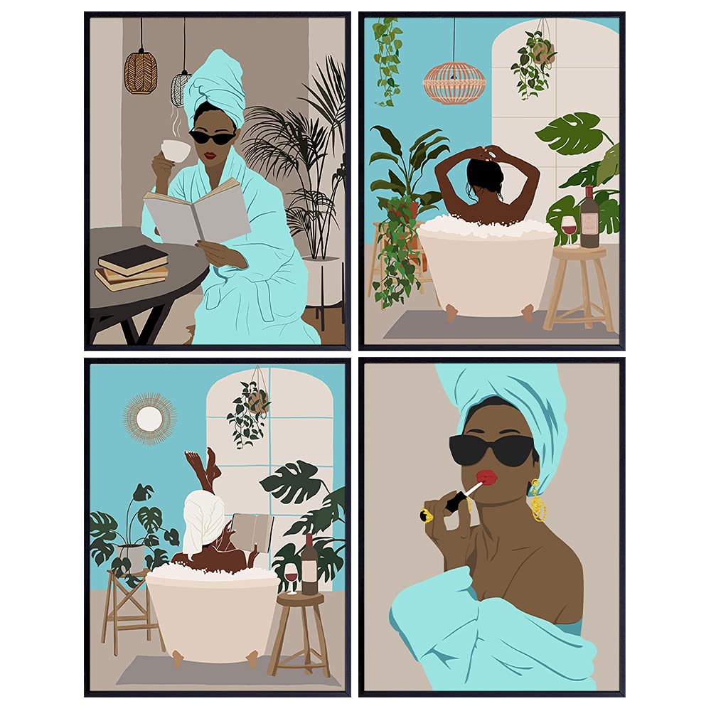 Amazon.com: Tiffany Blue African American Bathroom Decor Set - African ...