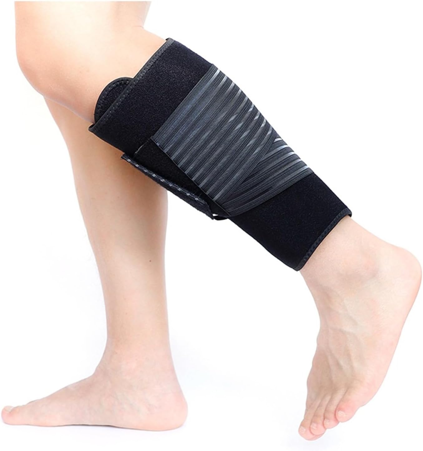 1pc Adjustable Calf Compression Brace for Men Women - Shin Splint Support Wrap with Stretch Strap for Muscle Swelling for Shin Splint Relief, Recovery, Running