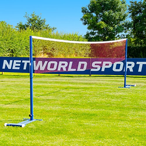 ProCourt Freestanding Badminton Posts [Optional Badminton Net] | Regulation 5ft Height | Portable Badminton Set | Badminton Net with Poles | 71lb Total Weight (Badminton Post & Net Package)