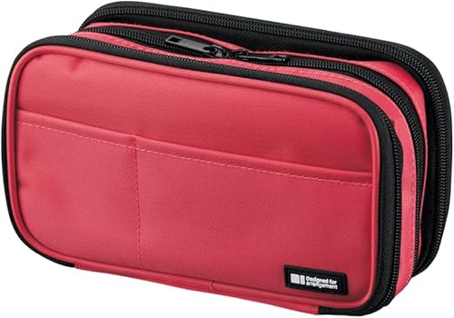 Miniatura 10 de LIHIT LAB Estuche de lápices con triple cremallera de gran capacidad para escuela, oficina, universidad, gran capacidad, 8 compartimentos, bolsa de