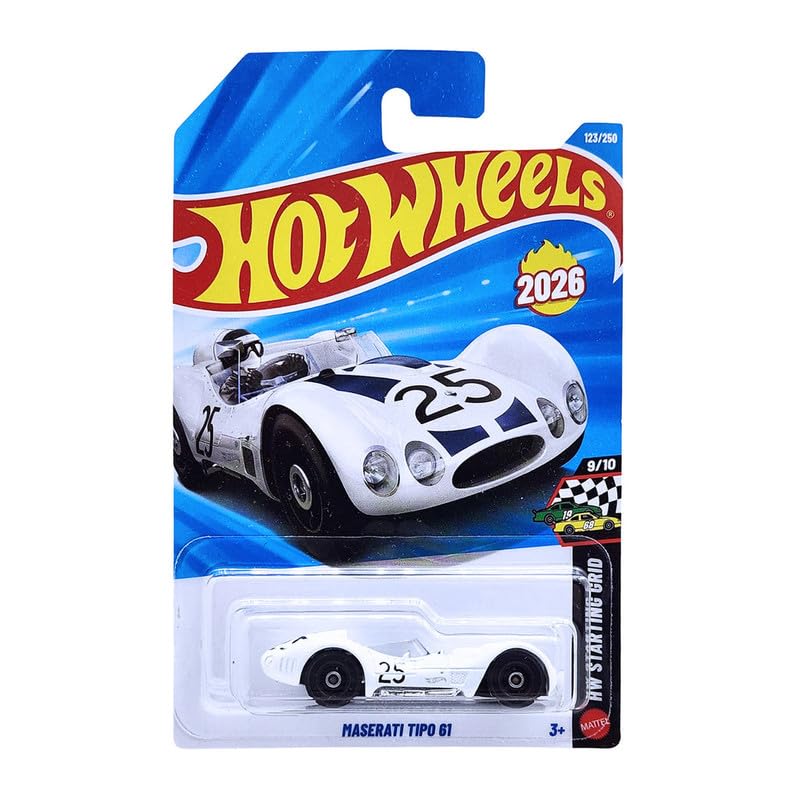 Image of Hot Wheels Maserati Tipo 61 HW Starting Grid Ages 3 and Up 123 /250 (White)