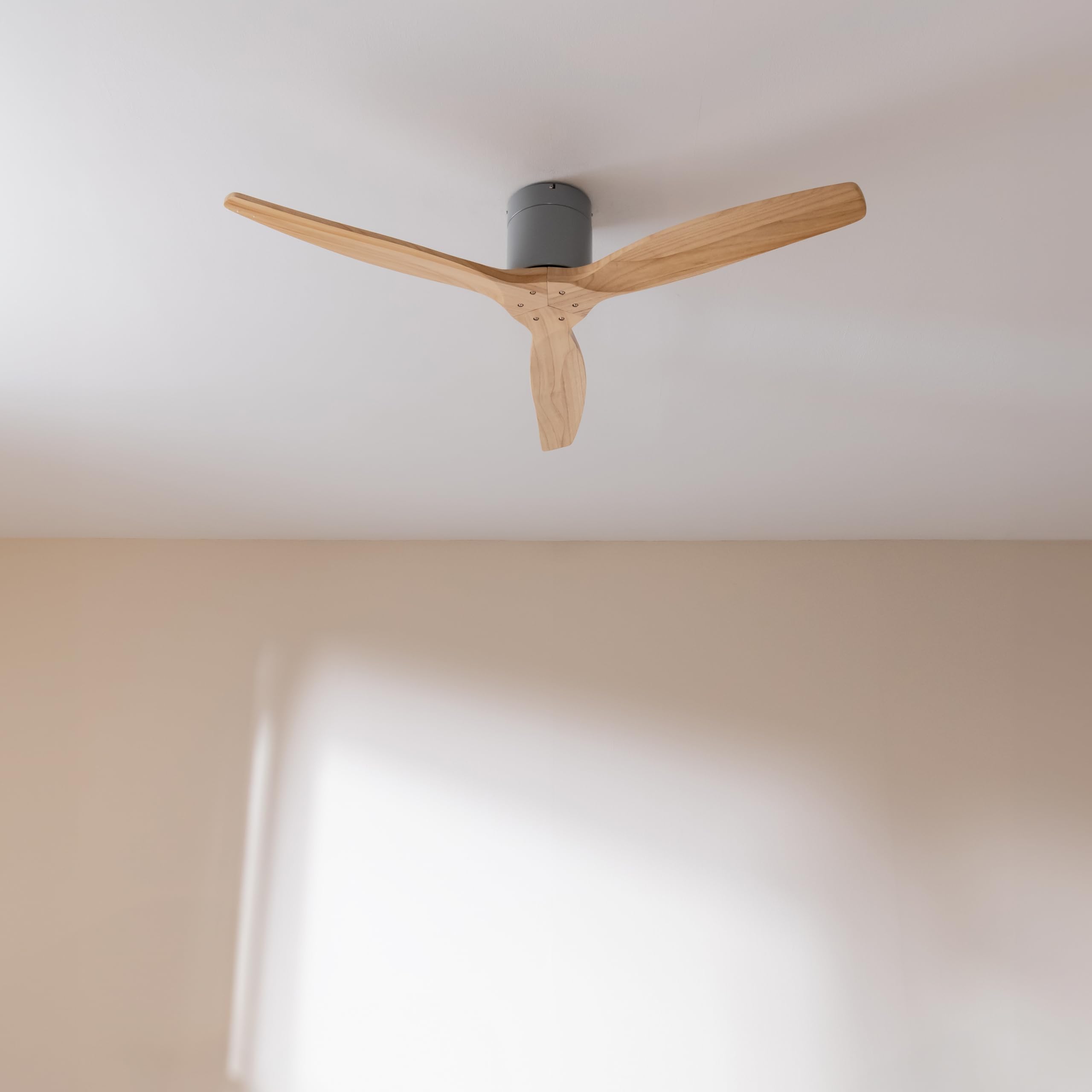 Cecotec Ventilatore da Soffitto con Telecomando da 132cm EnergySilence Aero 5400 Classic Iron&LightWood. Motore DC 40W, 3 Pale, 6 Velocità, Timer fino a 8h, Modo Winter/Summer, Massimo Comfort in Casa