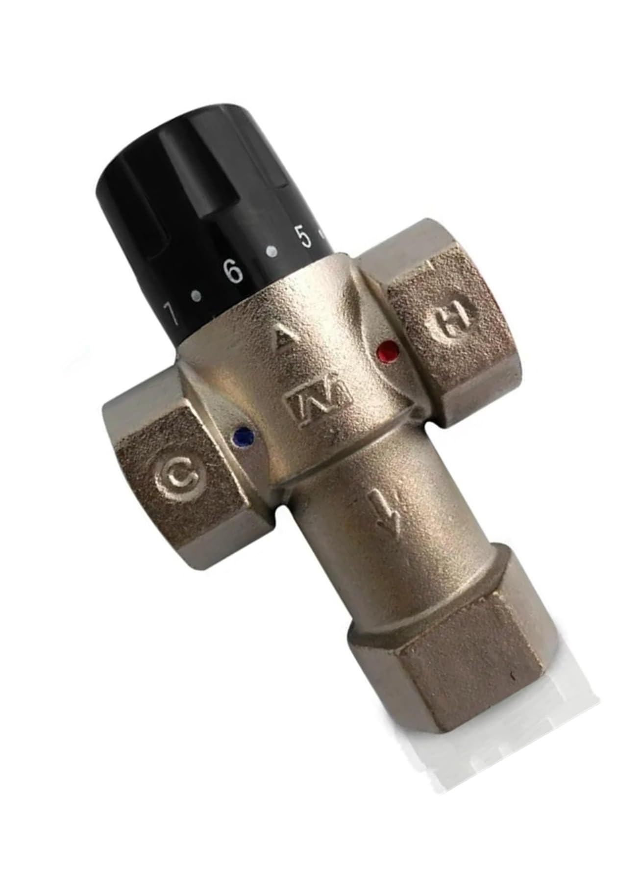 1" DN25 Solar Shower Mixer Thermostatic Valve - Automatic Mixing Brass Valve for Efficient Temperature Control - 1pcs