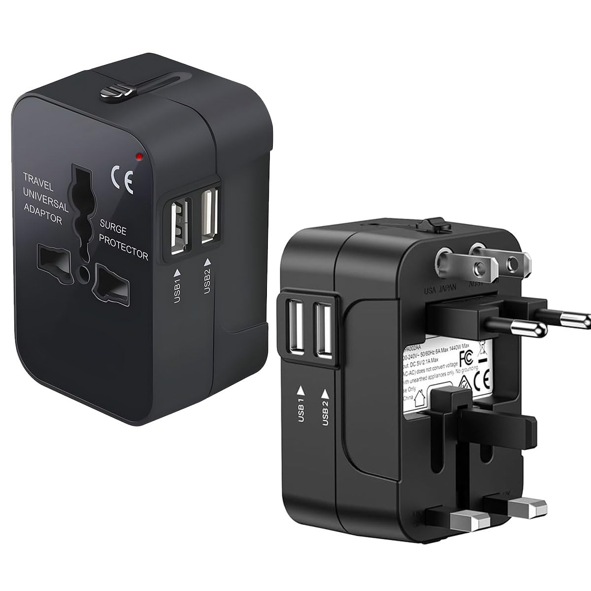 Trajectory Universal Travel Adapter, International All in One Worldwide Travel Adapter and Wall Charger with USB Ports with Multi Type Power Outlet USB 2.1A,100-250 Voltage Travel Charger (B0D814RZK2) Amazon Price History, Amazon Price Tracker