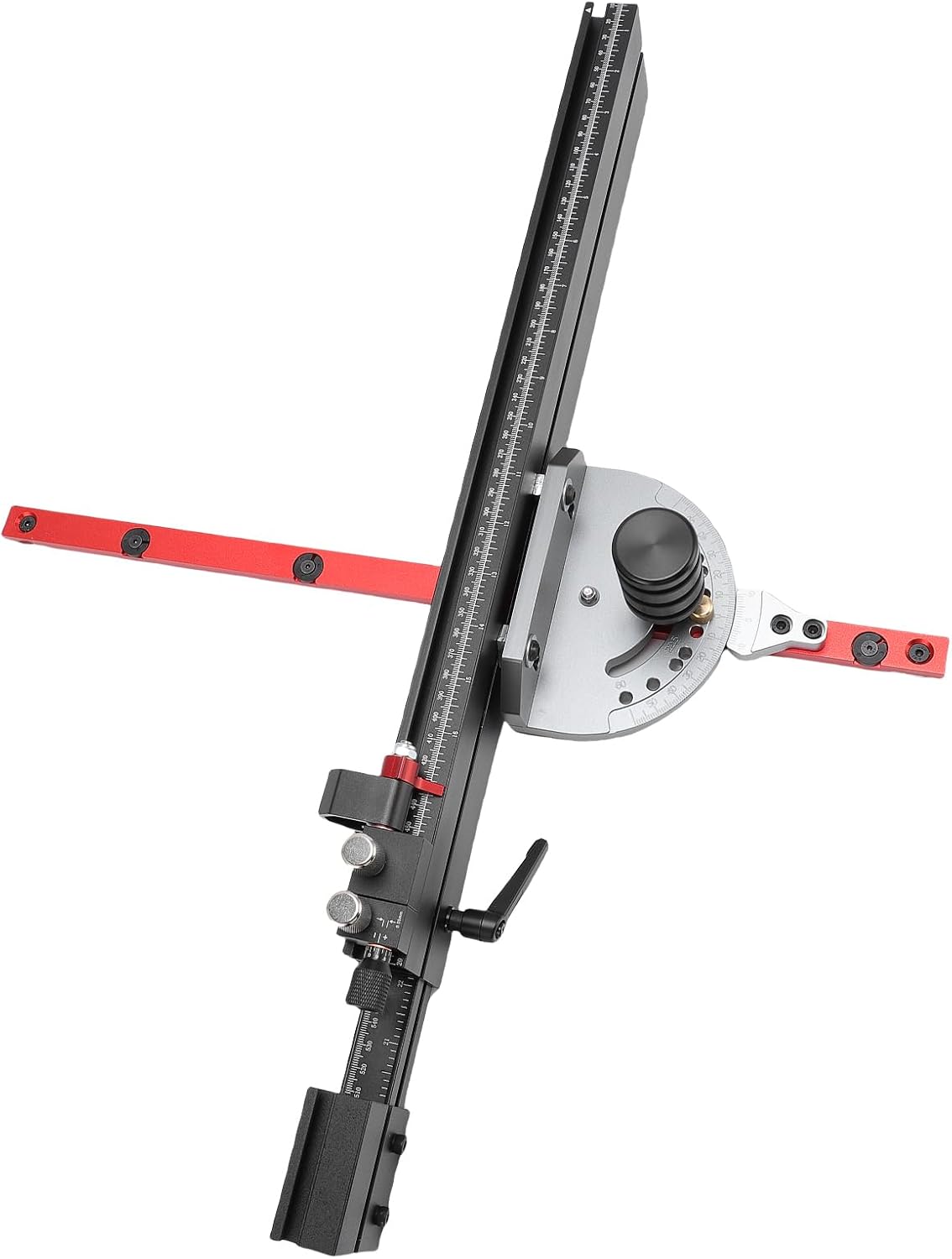 LiebeWH Miter for Table Saw with Micro Adjustable Flip Stop Extendable Fence and Preset Angle Lock for Accurate Woodworking Cuts