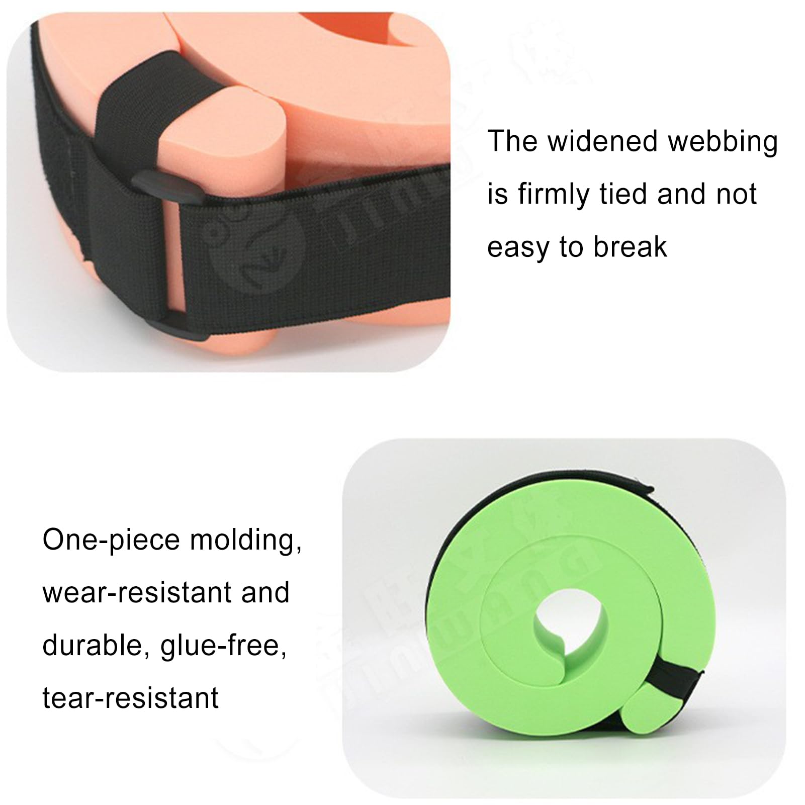 HFEHSKJ Foam Swim Aquatic Cuffs Set of 2, Water Aerobics Float Ring Swimming Ankle Bands Fitness Exercise Set, Water Ankles Arms Belts for Swimming Fitness Training(Pink)