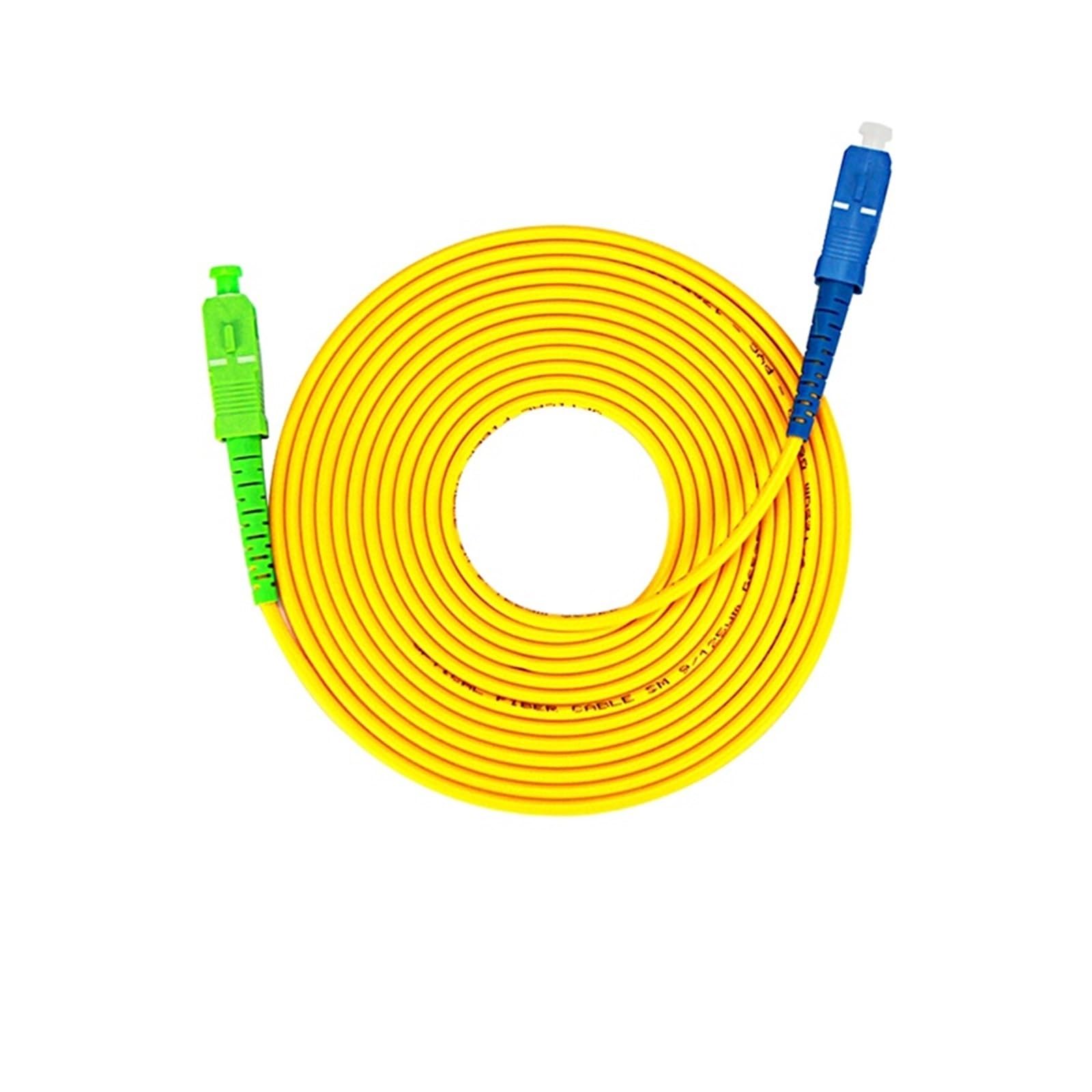 20 szt. G657D kabel światłowodowy 3,0 mm, SC na SC UPC, jednomodowy, Simplex, kabel krosowy żółty, 3 m
