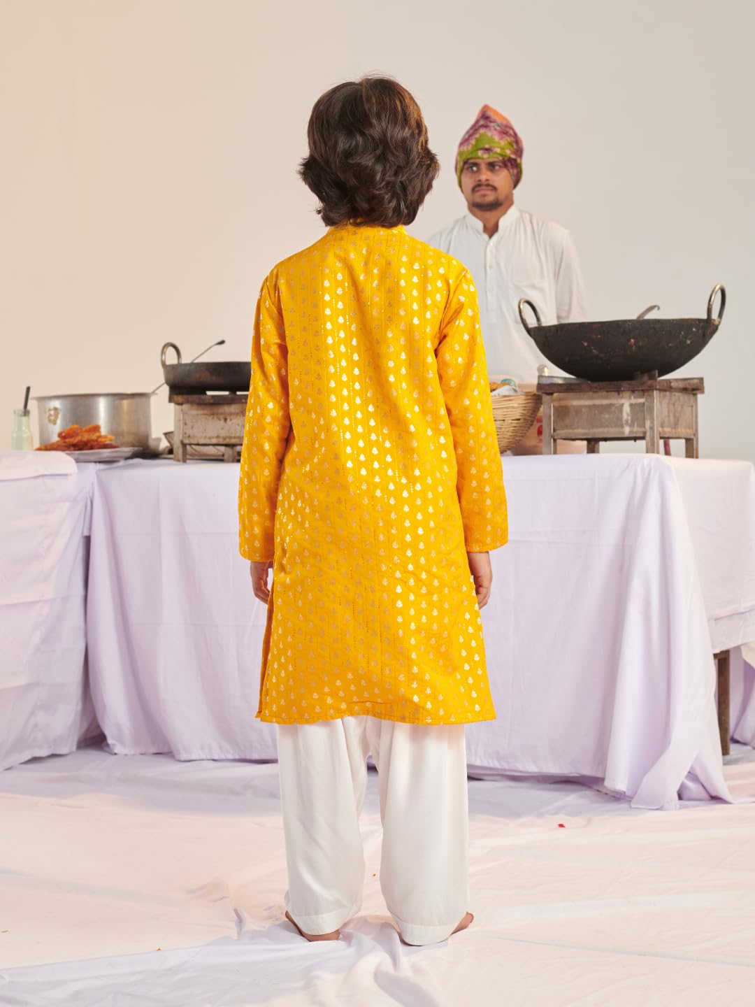 Pspeaches Niños 1 Kurta, 1 Payjama, 1 chaqueta