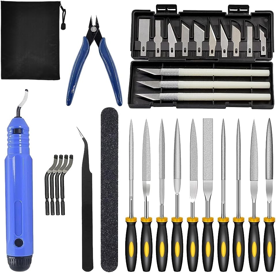 Serplex® 32Pcs 3D Print Tool Kit 3D Print Tool Accessories Kit Includes Debur Tool, Cleaning, Finishing and Printing Tool, 3D Printer Accessories for 3D Print Removing, Cleaning, Finishing