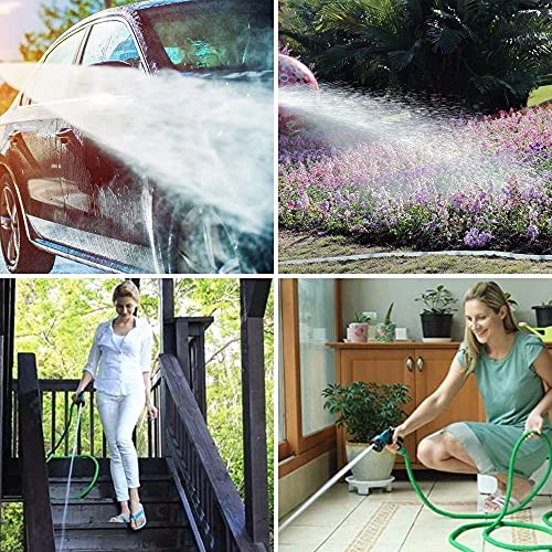 Yiting Expandable Garden Hose 25ft/50ft/100ft/125ft/150ft/200ft, 3 Times Flexible Expanding Magic Garden Water Hose Pipe with 8 Function Spray Nozzle and 3/4"&1/2" Hose Connect Fittings (Green, 25FT) - Image 8