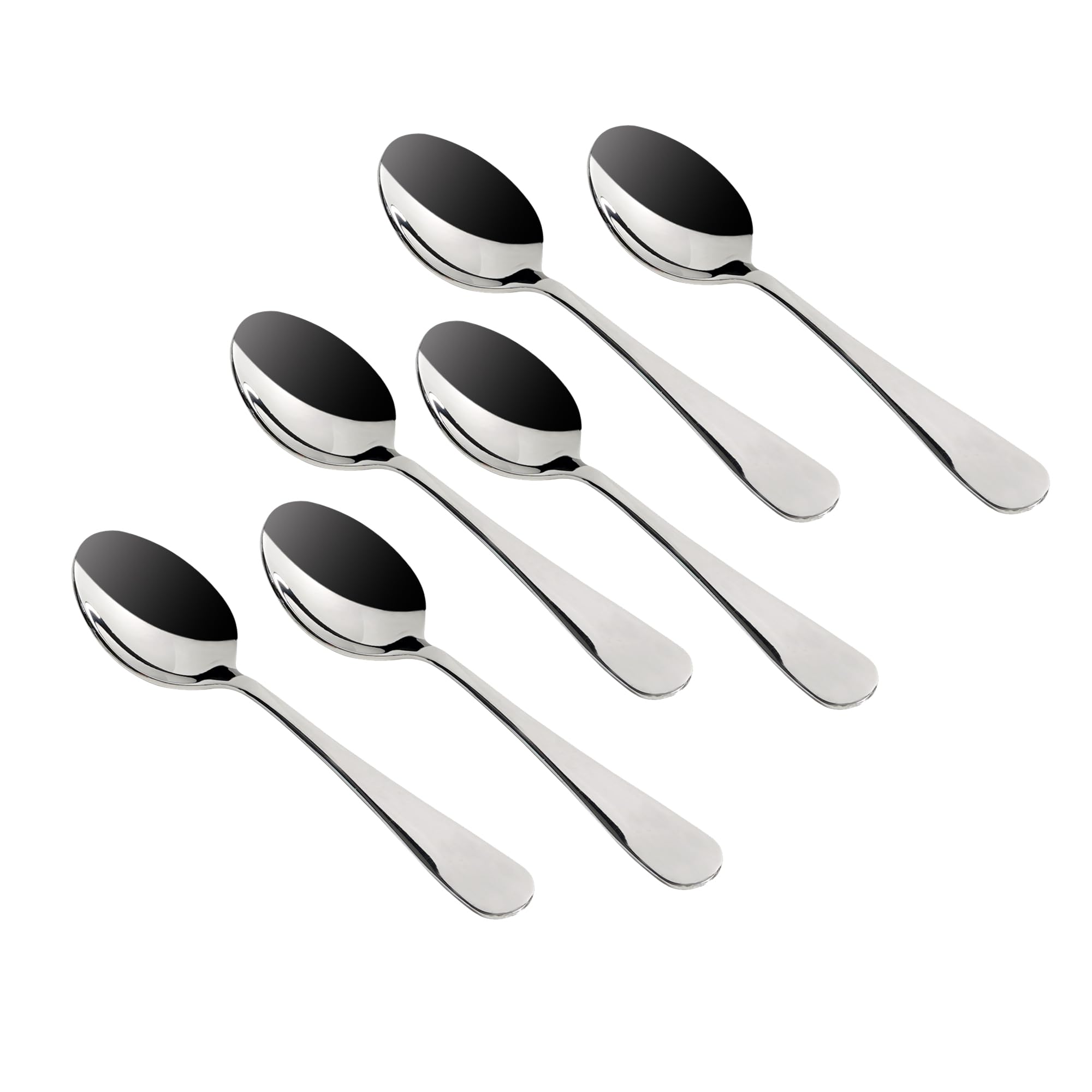 Meyer 6pcs High-Gloss Stainless Steel Tea Fork Set - Durable, Corrosion-Resistant, Non-Toxic, Heat and Stain Resistant I Length 14cm, Thickness 2mm