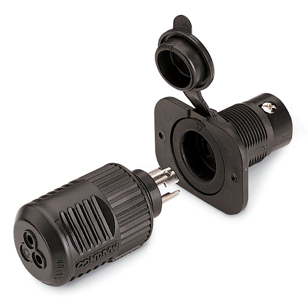 Minn Kota MKR-18 12 V Stecker und Buchse, Schwarz