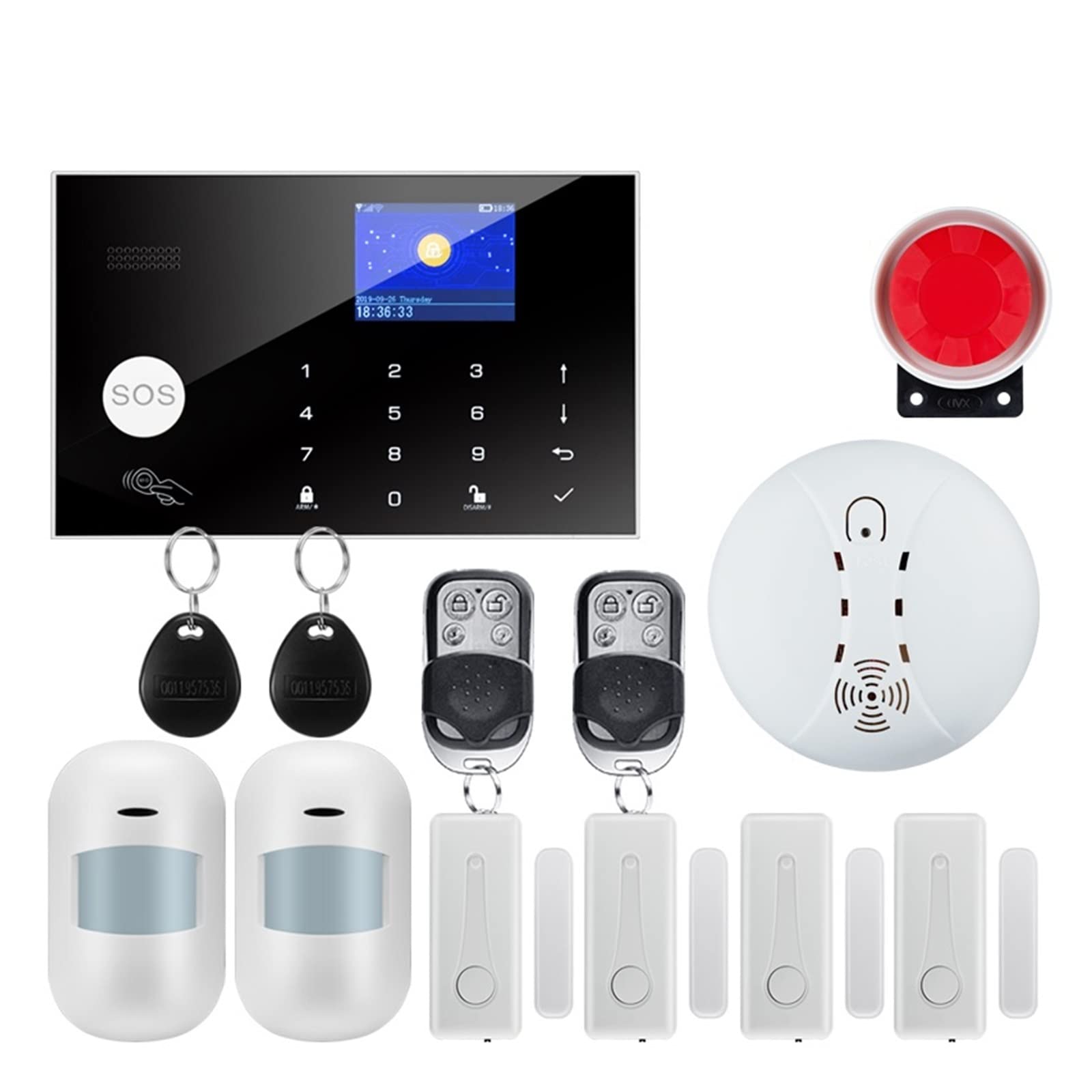CUDTAPI Tuya Wireless Home GSM Security With Motion Detector Sensor Burglar Alarm System(W7B13)