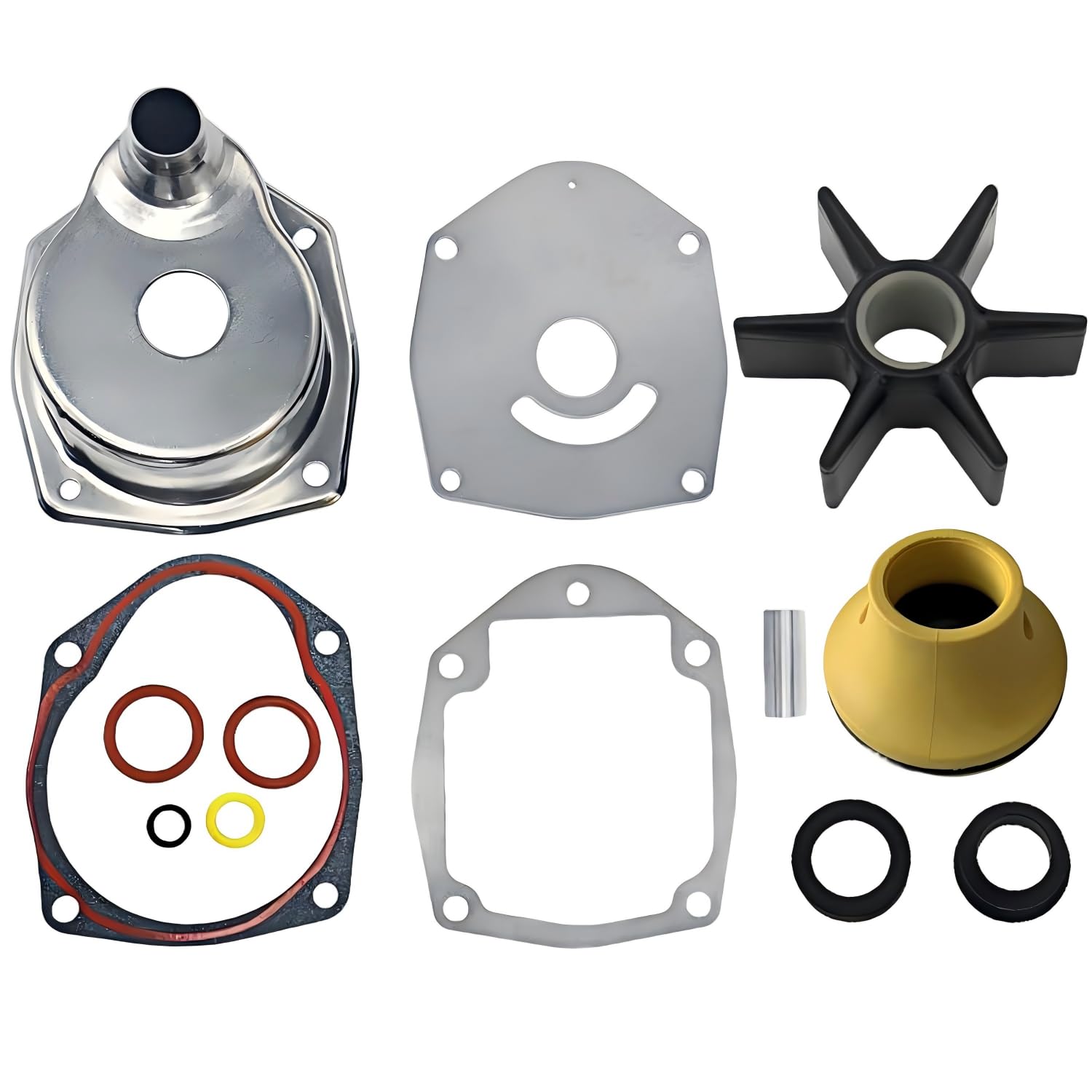 Photo 1 of NorthBoat 817275A5 Water Pump Impeller Repair Kit with 47-43026T2 Impeller For Mercury Mariner MerCruiser Alpha One 1 Gen 2 Outboard 200 225 250 HP Replace Sierra 18-3147