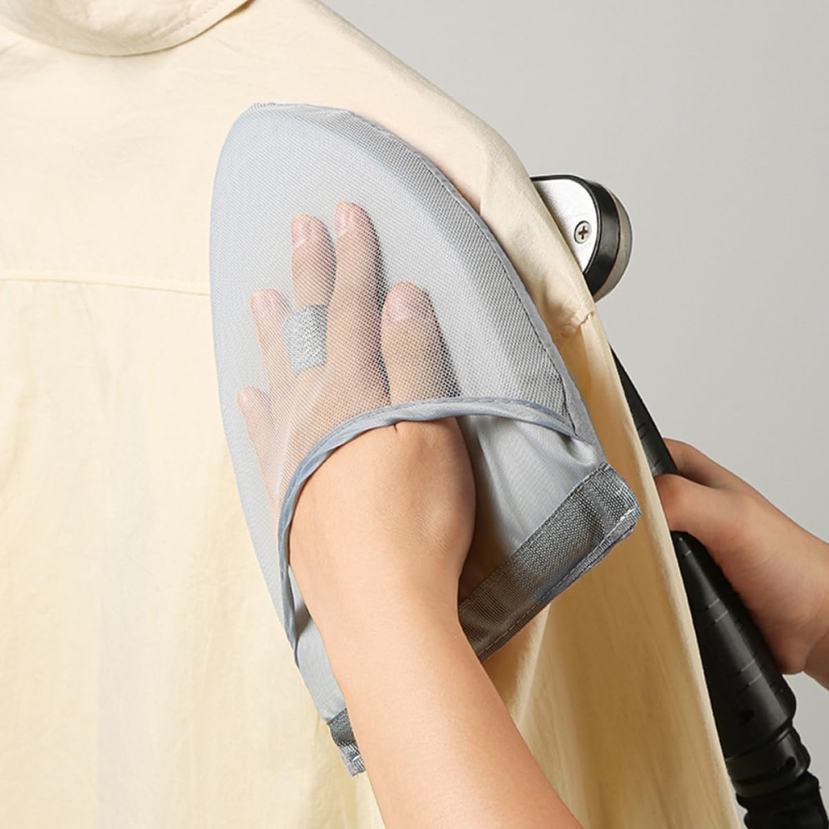 Handheld Mini Ironing Board Glove, Linen Sponge Garment Steamer Mitt Xmas