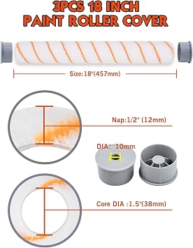ROLLINGDOG 18 Inch Paint Roller Kit for Large Area