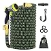 100 FT Expandable Garden Hose, Upgrade Garden Water Hose with 3/4 Brass Fittings, Durable Outdoor Gardening Flexible Hose for Yard, Expanding Garden Hoses with Spray Nozzle (100 FT, Black & Green)