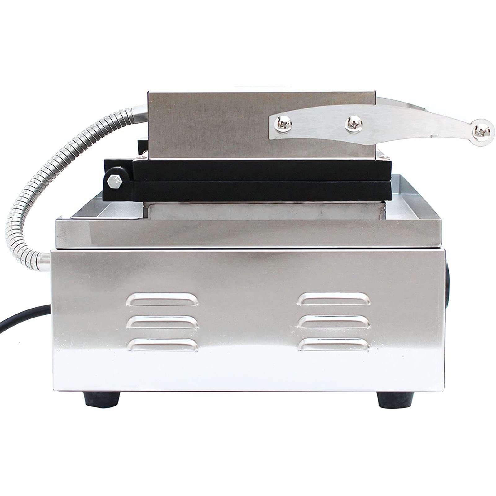 Kwadratowa komercyjna gofrownica ze stali nierdzewnej, 1500 W 10 szt. Elektryczna gofrownica z powłoką nieprzywierającą z kontrolą temperatury i czasu