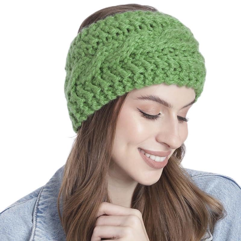 magic needles Woolen Handband Earwarmers for Men or Women | Handmade Woolen Yarn | Earwarmer Earmuffs Earcap Earcover Soft Headwrap Warm Winter Accessories-picture-16