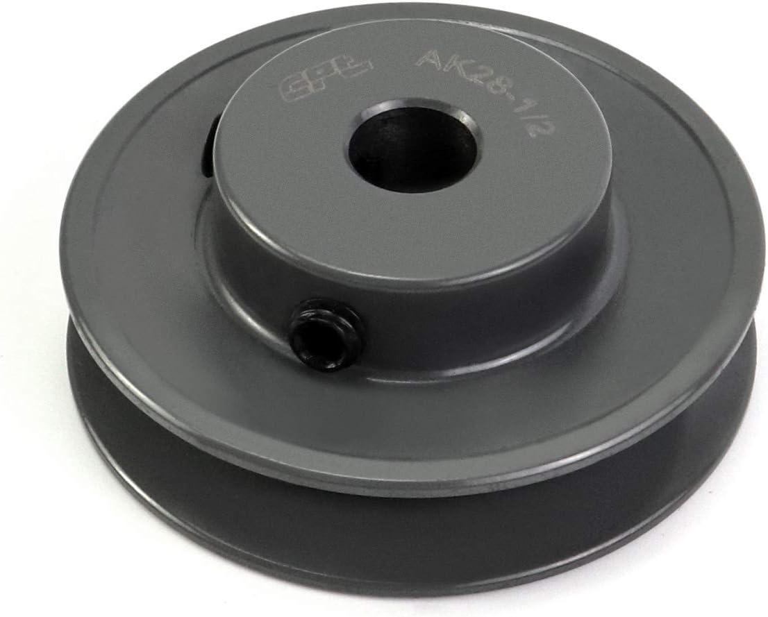 QWORK AK2812 Single Groove V-Belt Pulley, 2.85" OD 1/2" Bore V-Belt Sheave, A Belt Section, Cast Iron,for V-Belt