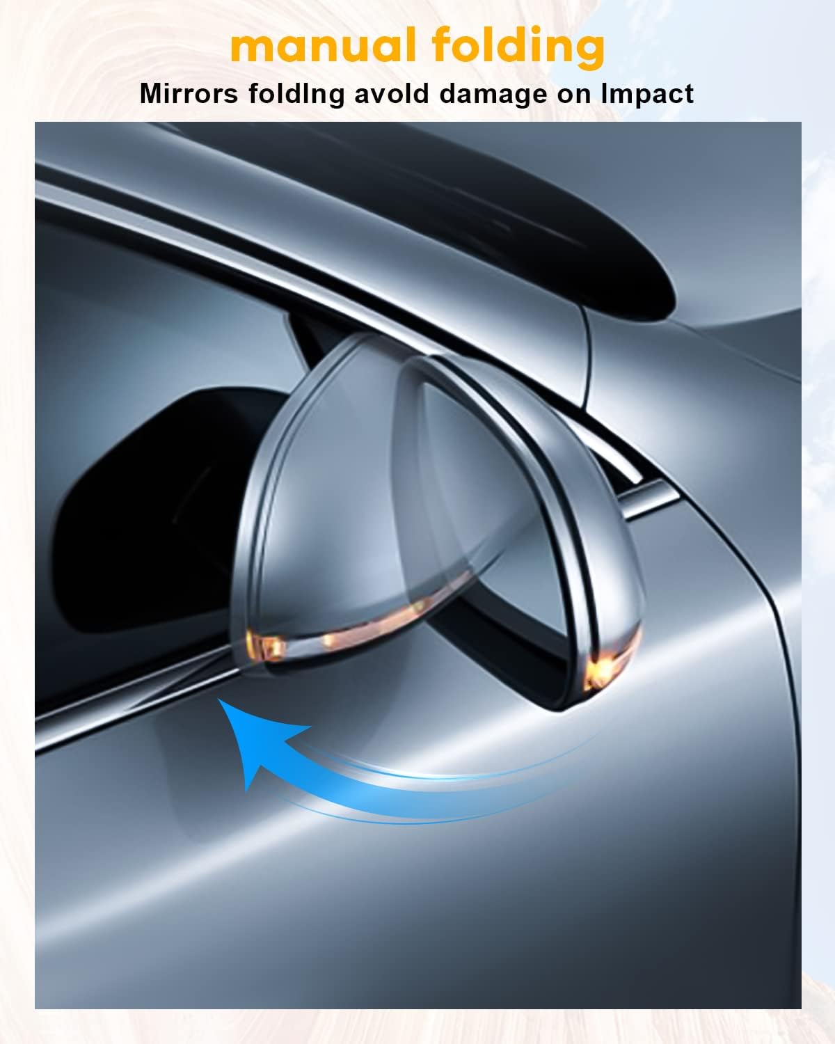 Passenger Side Mirror Assembly Fits for 2001-2006 For Chevrolet Silverado Pickup Suburban Tahoe For GMC Sierra Pickup For GMC Yukon Manual Fold,Non-heated Manual Smooth Black