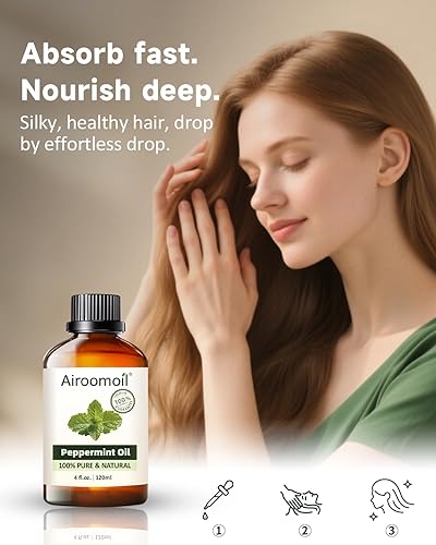 Miniatura 6 de Airoomoil Aceite esencial de menta revitalizante para duchas, champú y jabón humidificador ideal para el auto de los conductores, refrescante 4