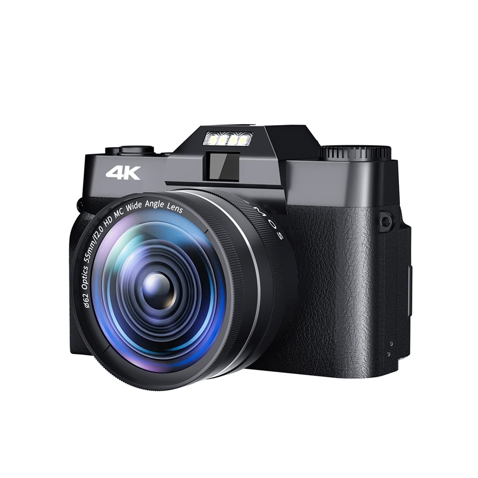 Messa a fuoco automatica Fotocamere digitali vintage for la fotografia Obiettivo grandangolare da 52 mm 4K Videocamera streaming compatta Registratore Vlog retrò Regalo per principianti(32G TF Card,5)