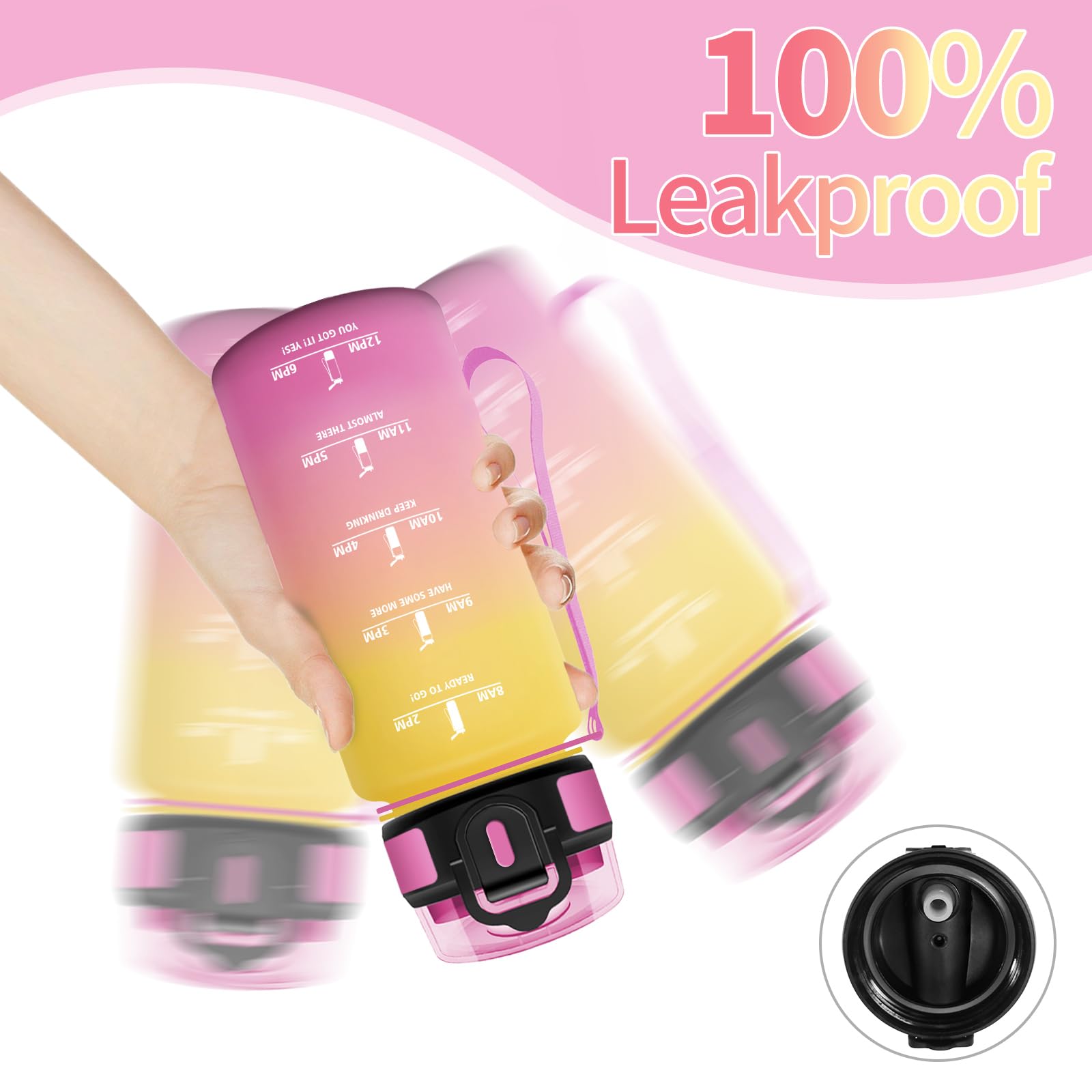 Botella Pajita Botella De Agua Niños Grsta - 500 Ml - Acero Inoxidable - Con Pajita - A Prueba De Fugas - Sin BPA - Correa De Mano Botella Sin BPA Anti Fugas