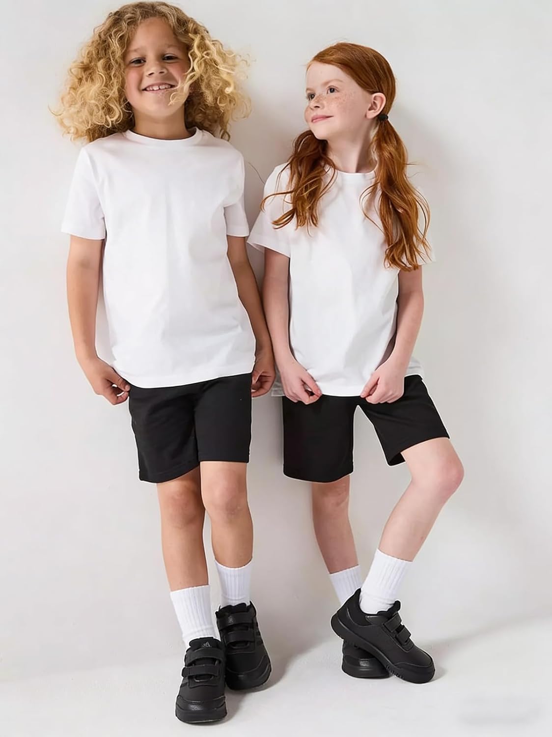 5 Pairs Boys Crew Socks Kids School Uniform Athletic White Socks for Boys Girls (for 6-9 Years) - Image 2