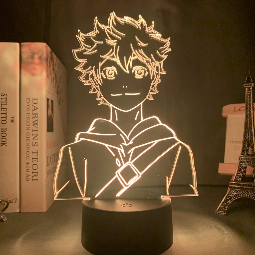 3D Illusion Lamp Led Night Light Anime Haikyuu Shoyo Hinata Acrylic for Kids Room Decor Table Lamp Best Birthday Holiday Gifts for Children