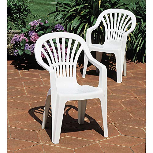 Preisvergleich Produktbild Sessel, stapelbar, niedrig, Weiß, 56 x 54 x 80 cm