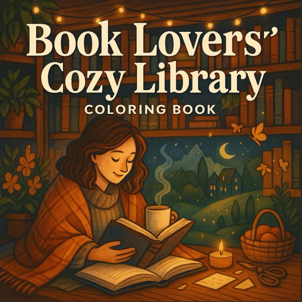 Book Lovers’ Cozy Library Coloring Book: A Relaxing Coloring Escape for Bookworms and Dreamers
