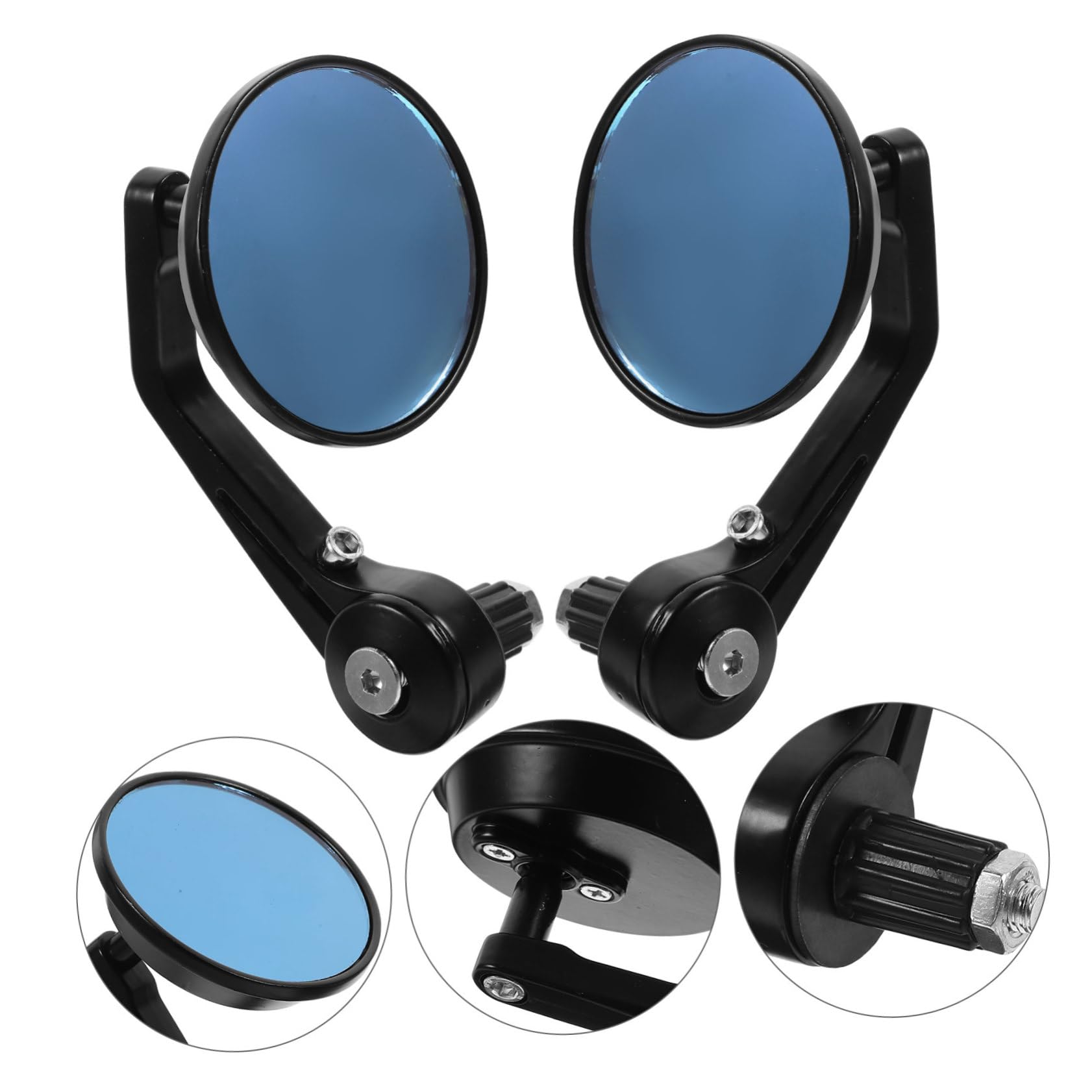 2 Paires Miroir Modifié Rétroviseurs Guidon Miroir Modifié Miroirs Rétroviseurs Rétroviseur Bar End Miroirs