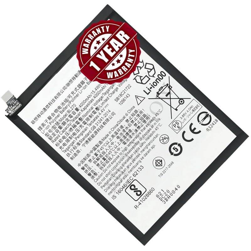 Image of Original BL270 Battery Compatible with Lenovo Vibe K6 Note (K53a48) - (4000mAh) - 1 Year Warranty CD4