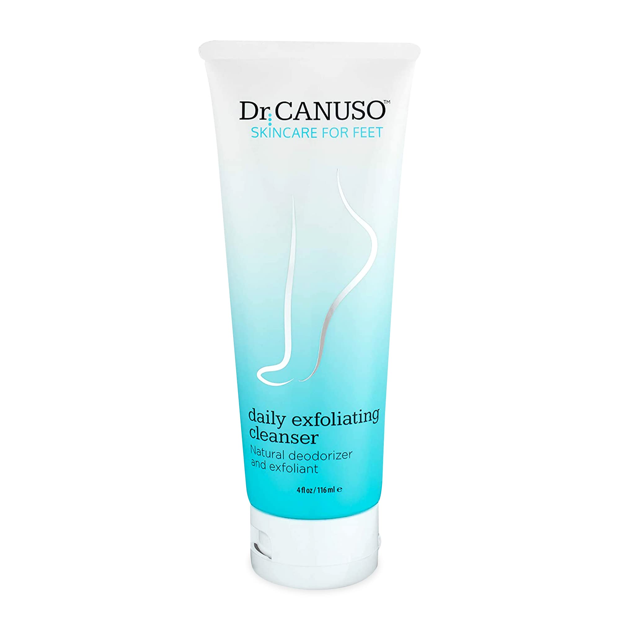 Daily Exfoliating Cleanser: Foot Scrub, Deodorizer, Cleans, Prevents Dry Skin and Cracked Heels