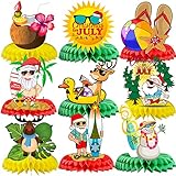 Know me Christmas in July Honeycomb Table Centerpieces Decorations, Mele Kalikimaka Christmas Tables